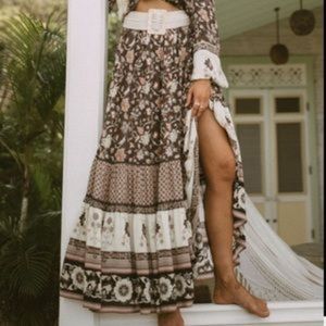 EUC Spell Portabello Maxi Skirt in Nightshade L UFT